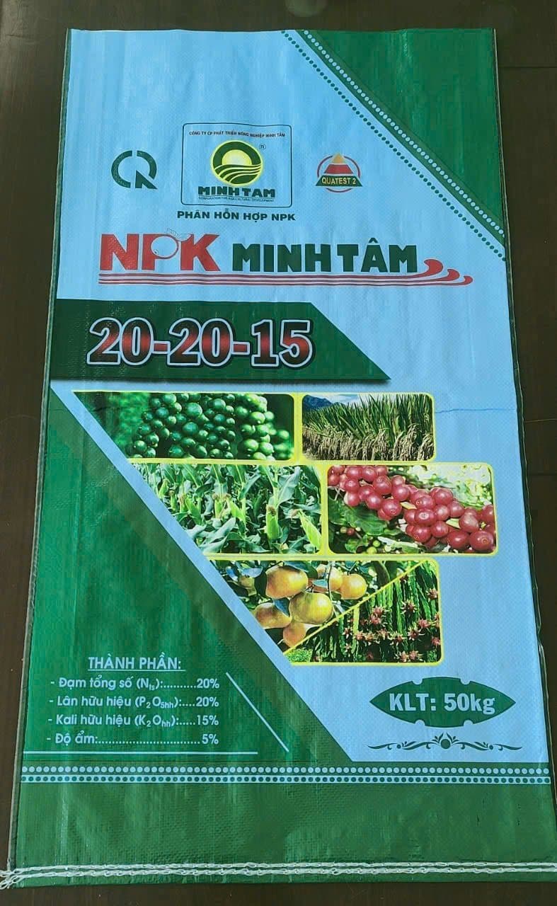 Bao NPK Minh Tâm 20-20-15 – mặt trước