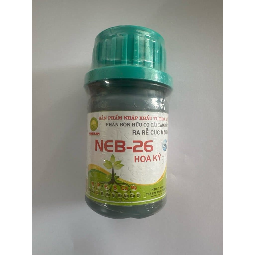 Chai NEB-26 Hoa Kỳ, nhãn xanh lá