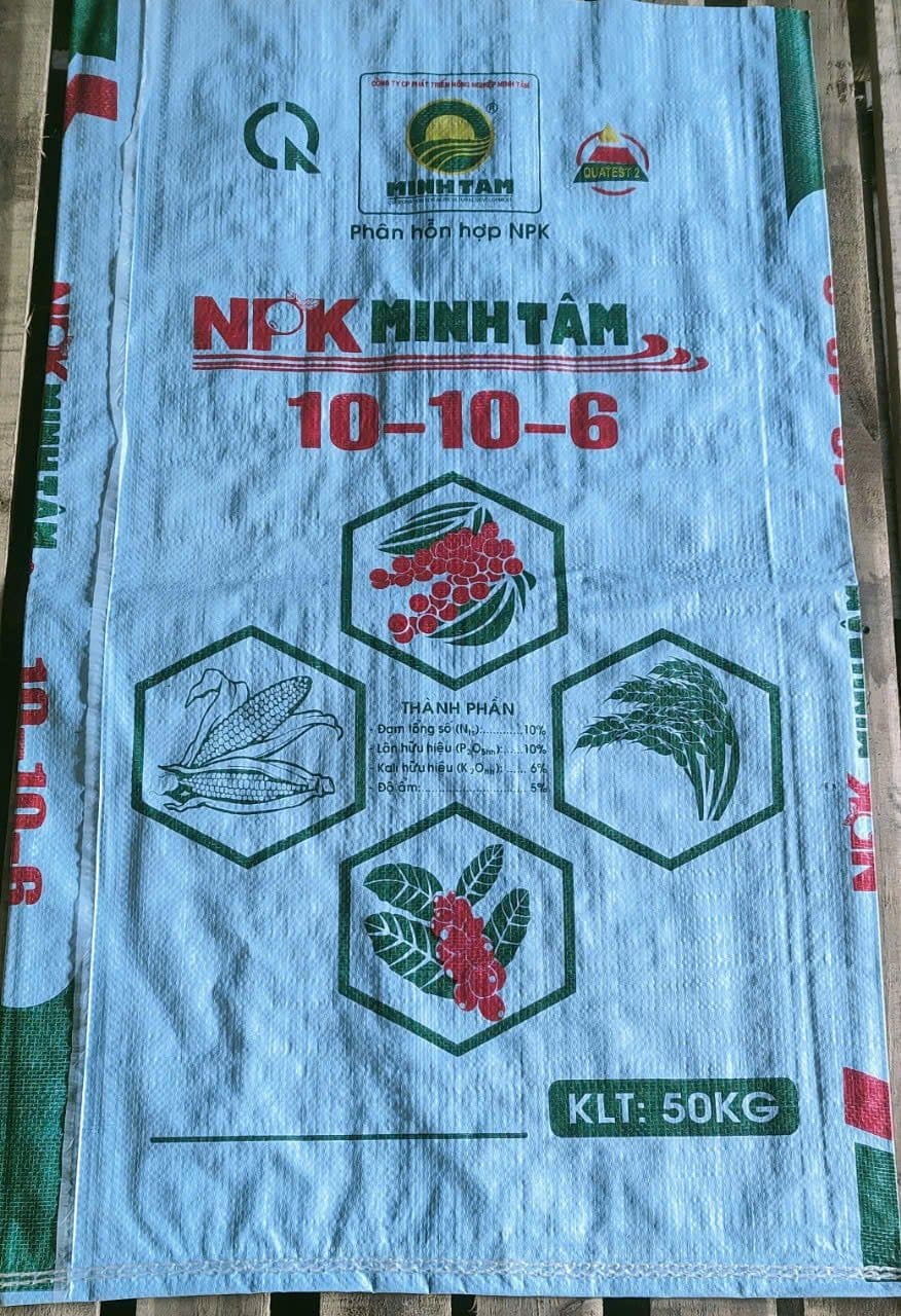 Bao NPK Minh Tâm 10-10-6 – mặt trước