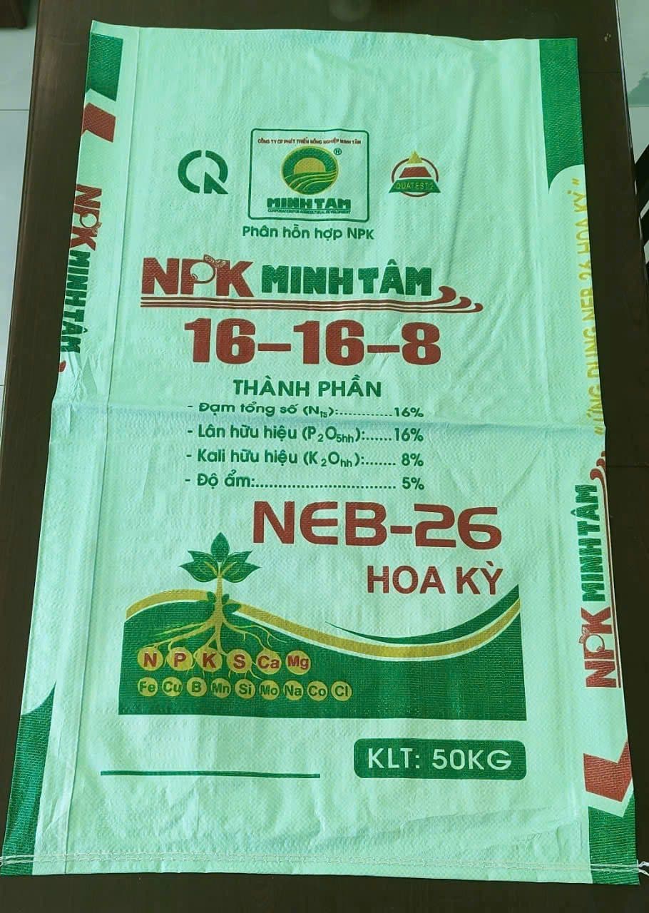 Bao NPK Minh Tâm 16-16-8 – mặt trước