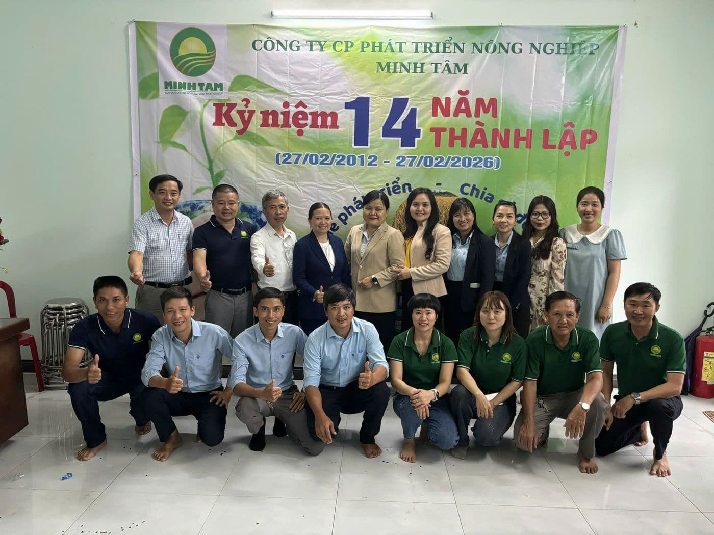 Tập thể Công ty Minh Tâm kỷ niệm 14 năm thành lập (27/02/2012 – 27/02/2026)